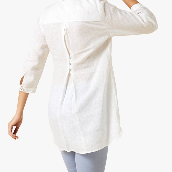 White Stuff Linen Harper White US 12 (GB 16) - Picture 2 of 7